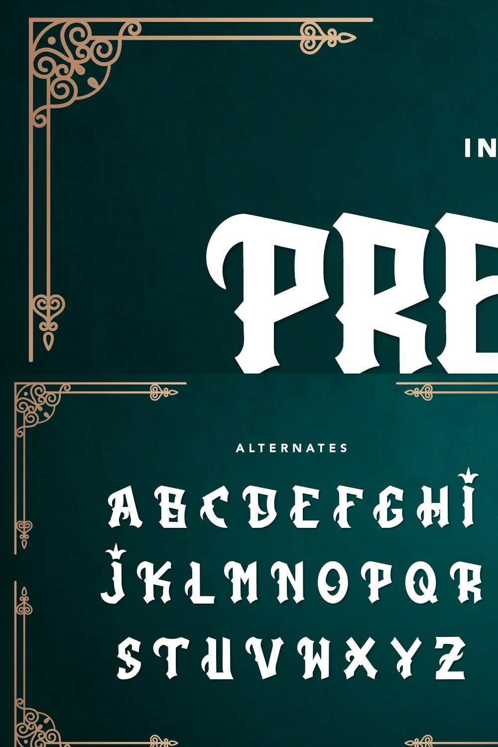 PremiumImperial - Blackletter Font pinterest preview image.