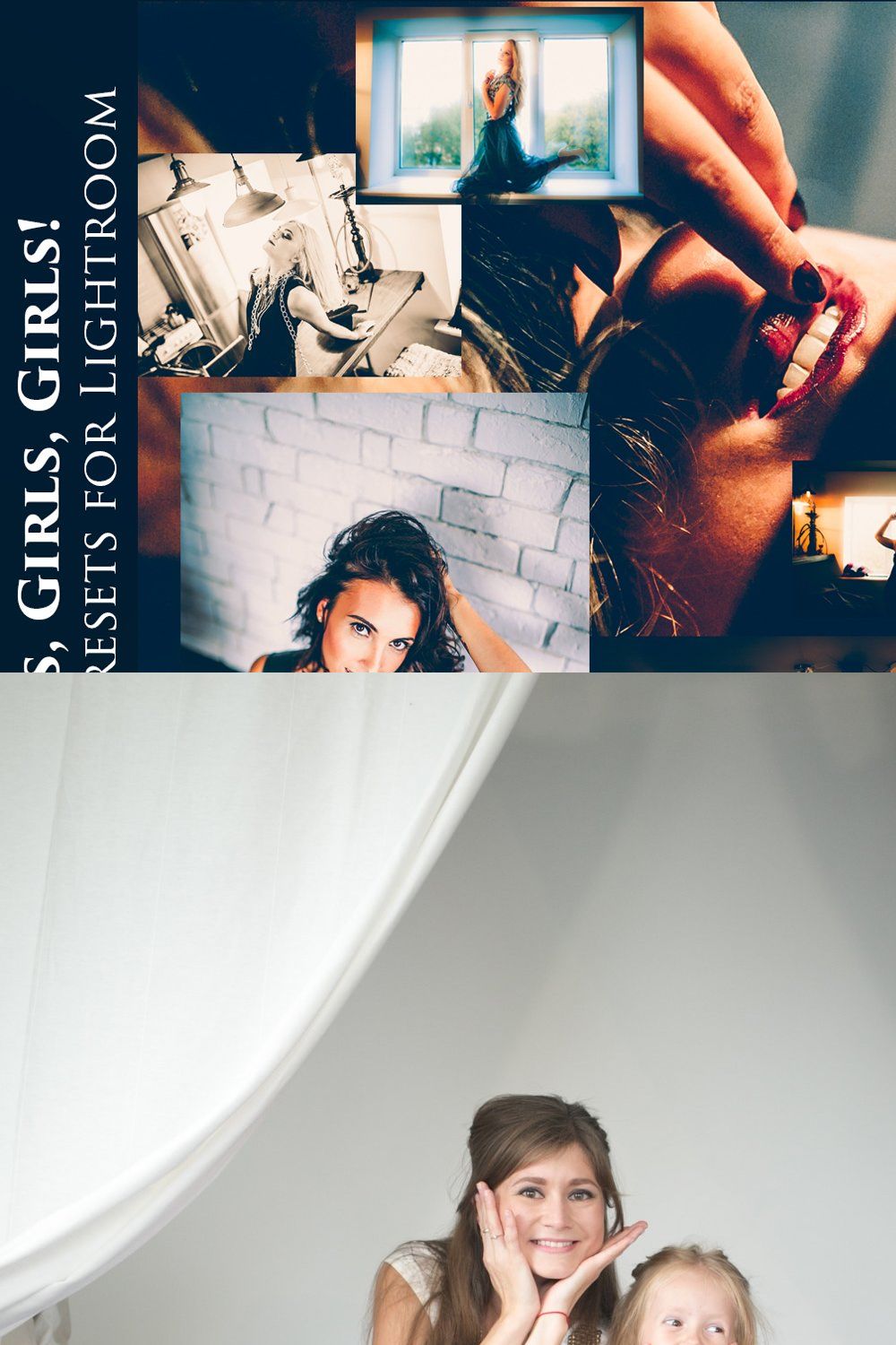 Presets for stylish Portraits pinterest preview image.