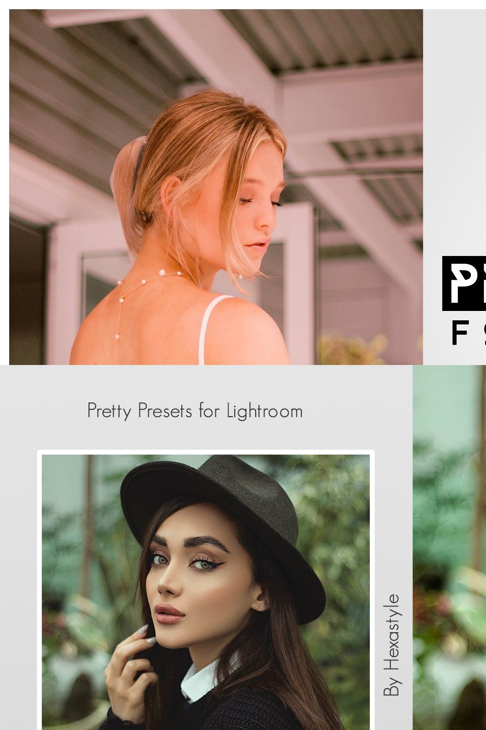 Pretty Presets for Lightroom pinterest preview image.