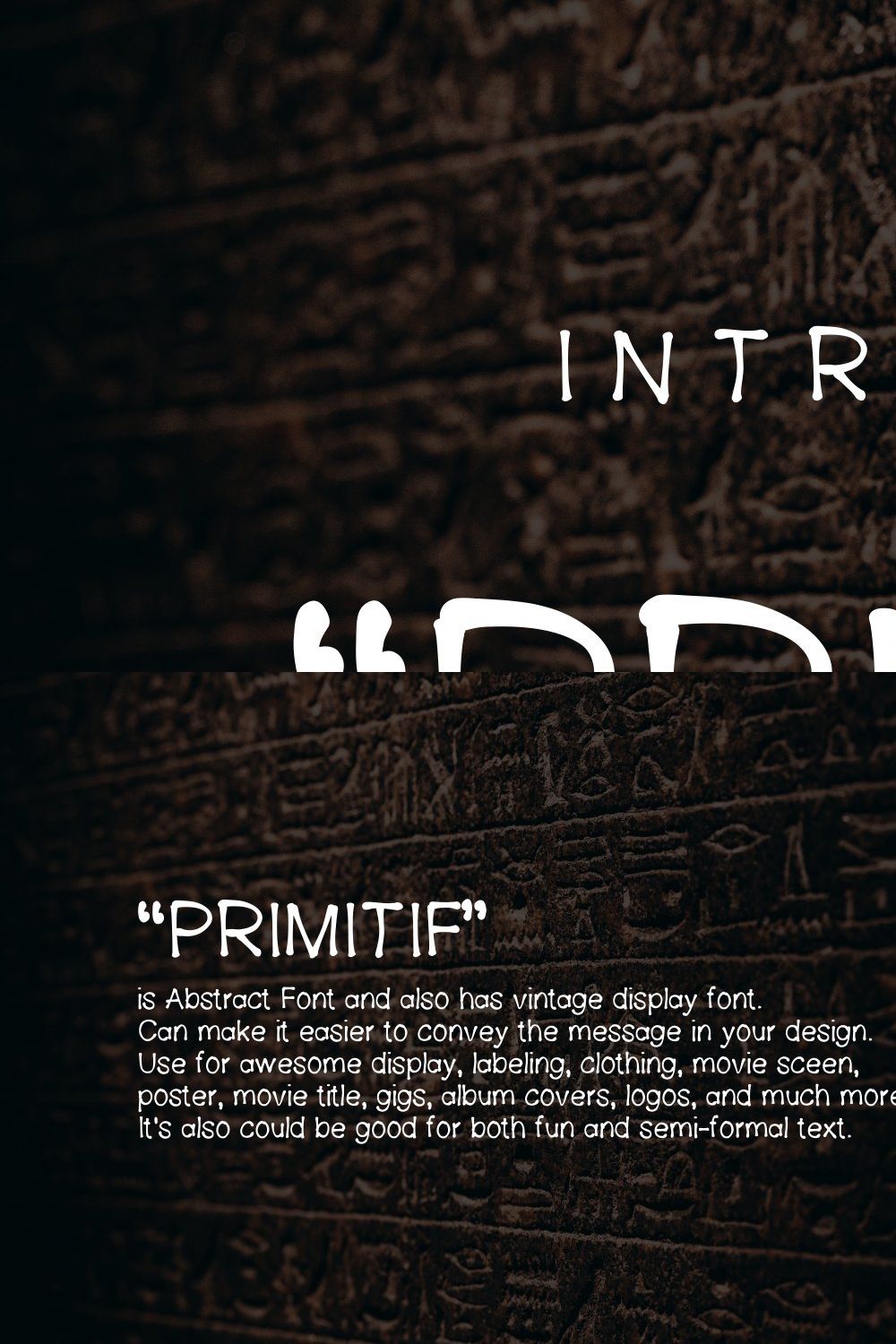 Primitif Abstract Font pinterest preview image.