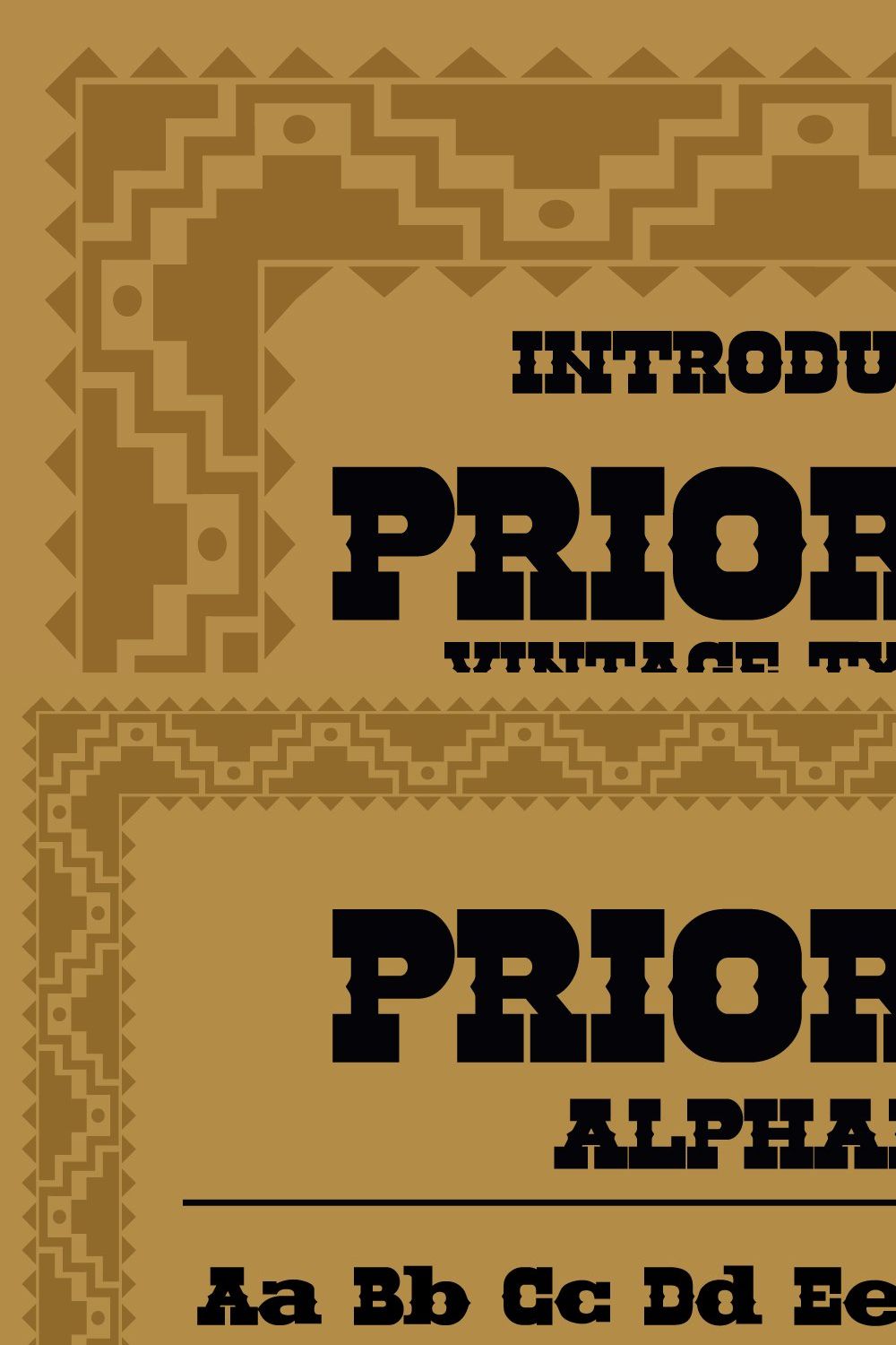 Priorite - Vintage Fonts pinterest preview image.