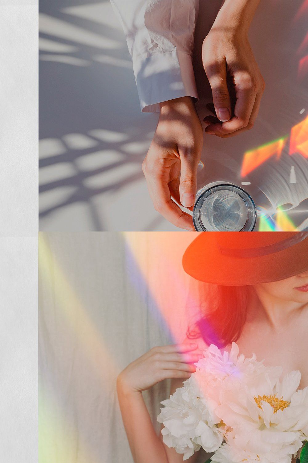 Prism Rainbow Light Leaks Overlays pinterest preview image.