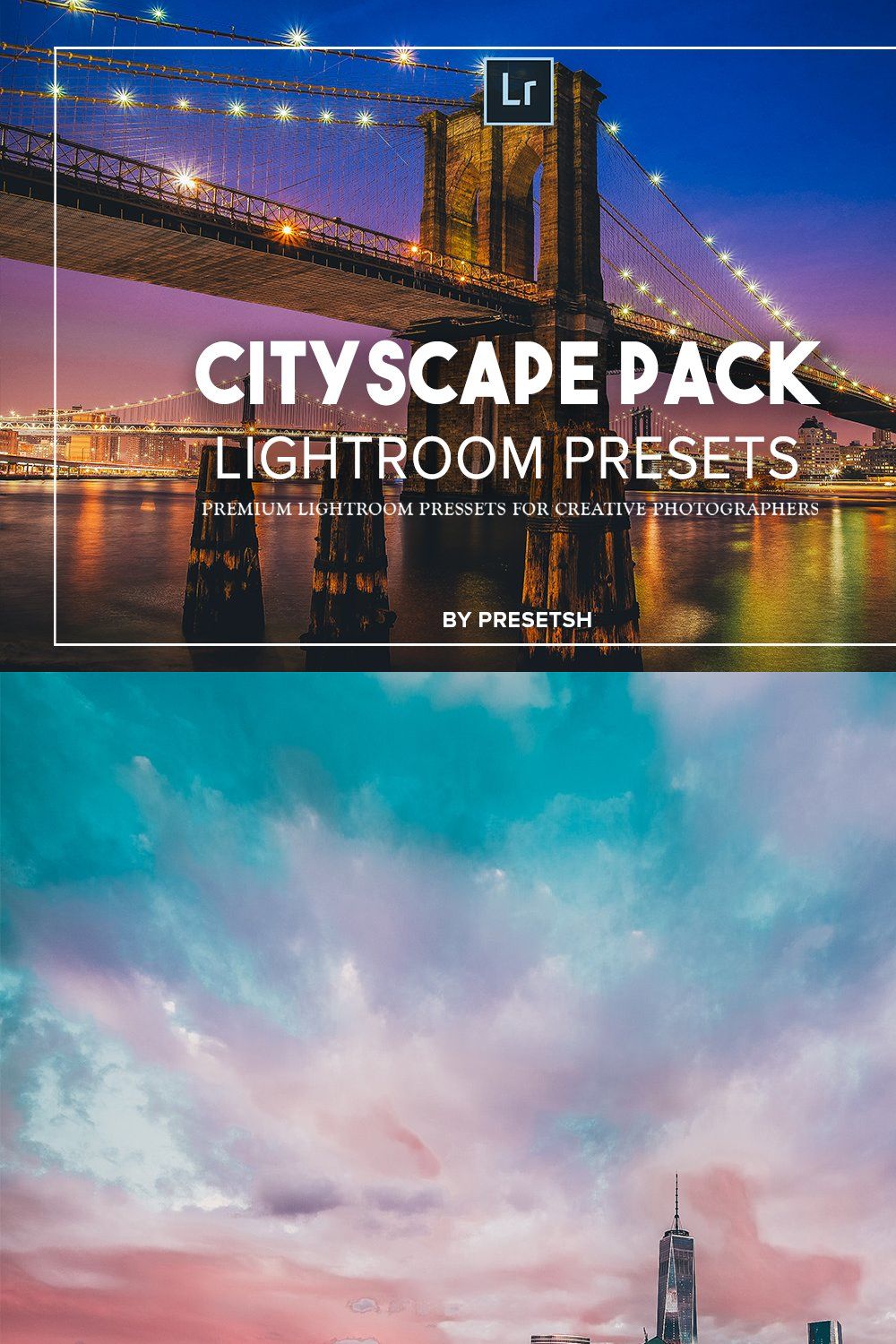 Pro Cityscape Lightroom Presets pinterest preview image.