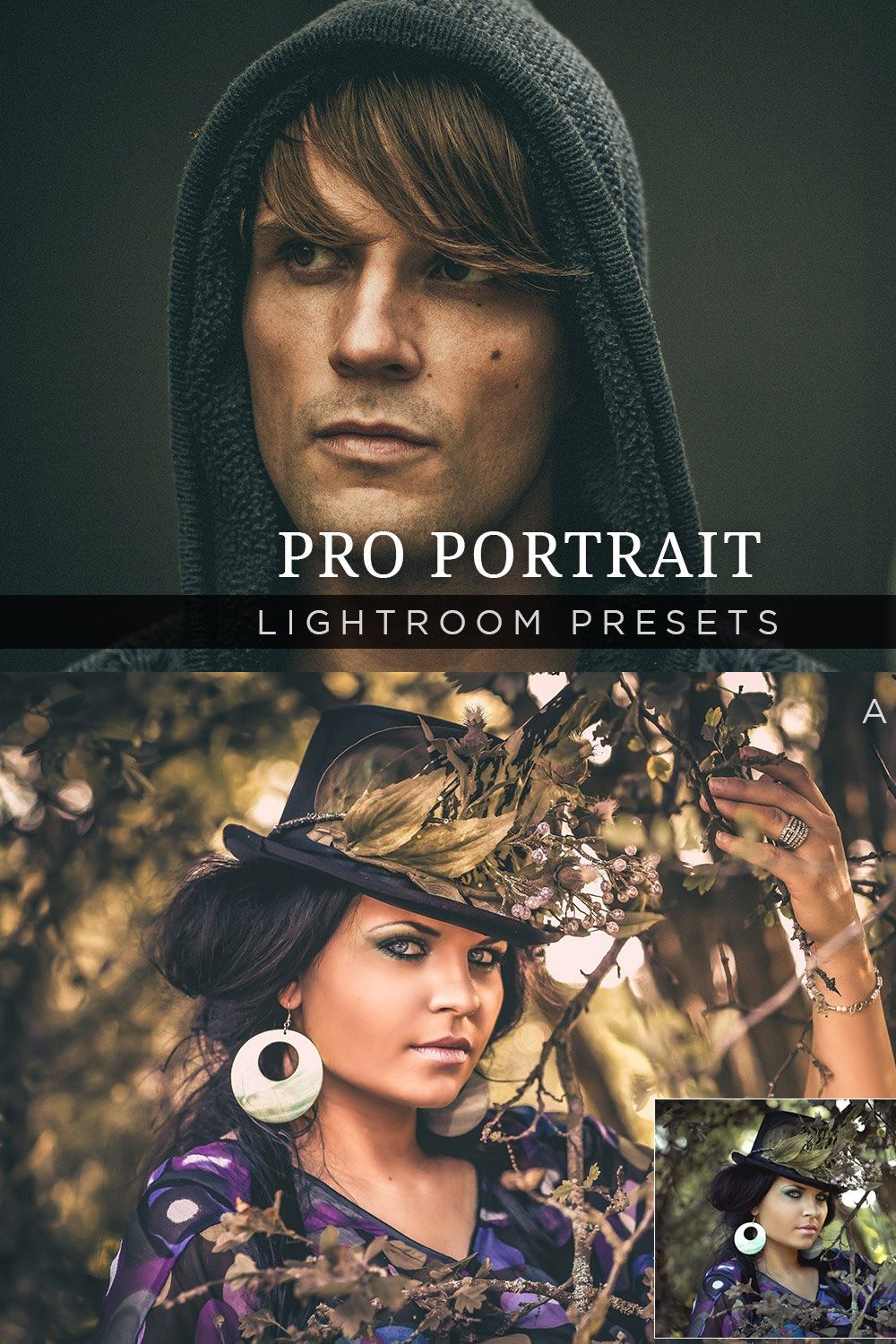 Pro Portrait Lightroom Presets Vol 1 pinterest preview image.