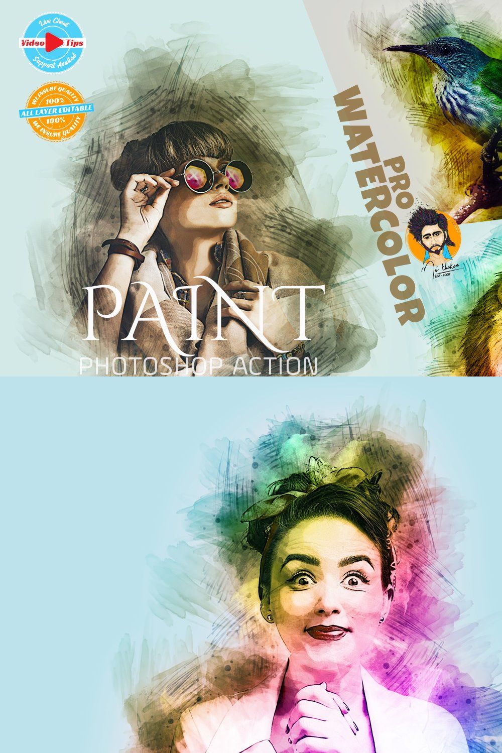 Pro Watercolor Paint pinterest preview image.