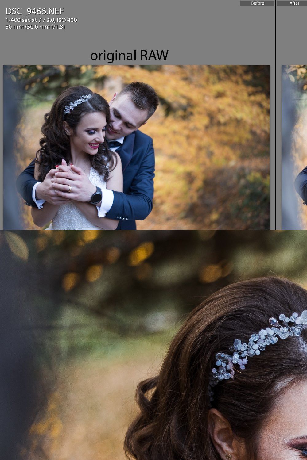 Pro wedding preset pinterest preview image.