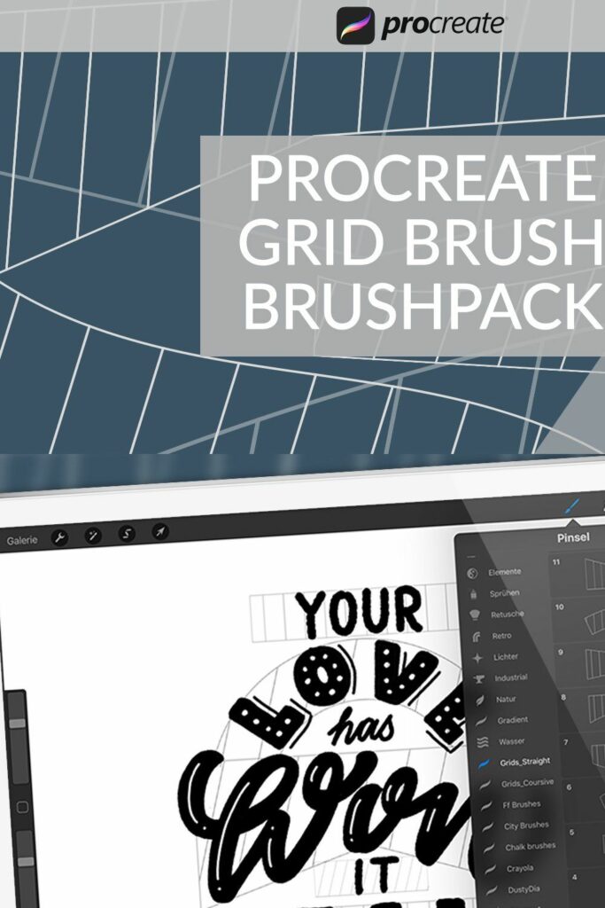 Procreate Grid Brush Brushpack MasterBundles