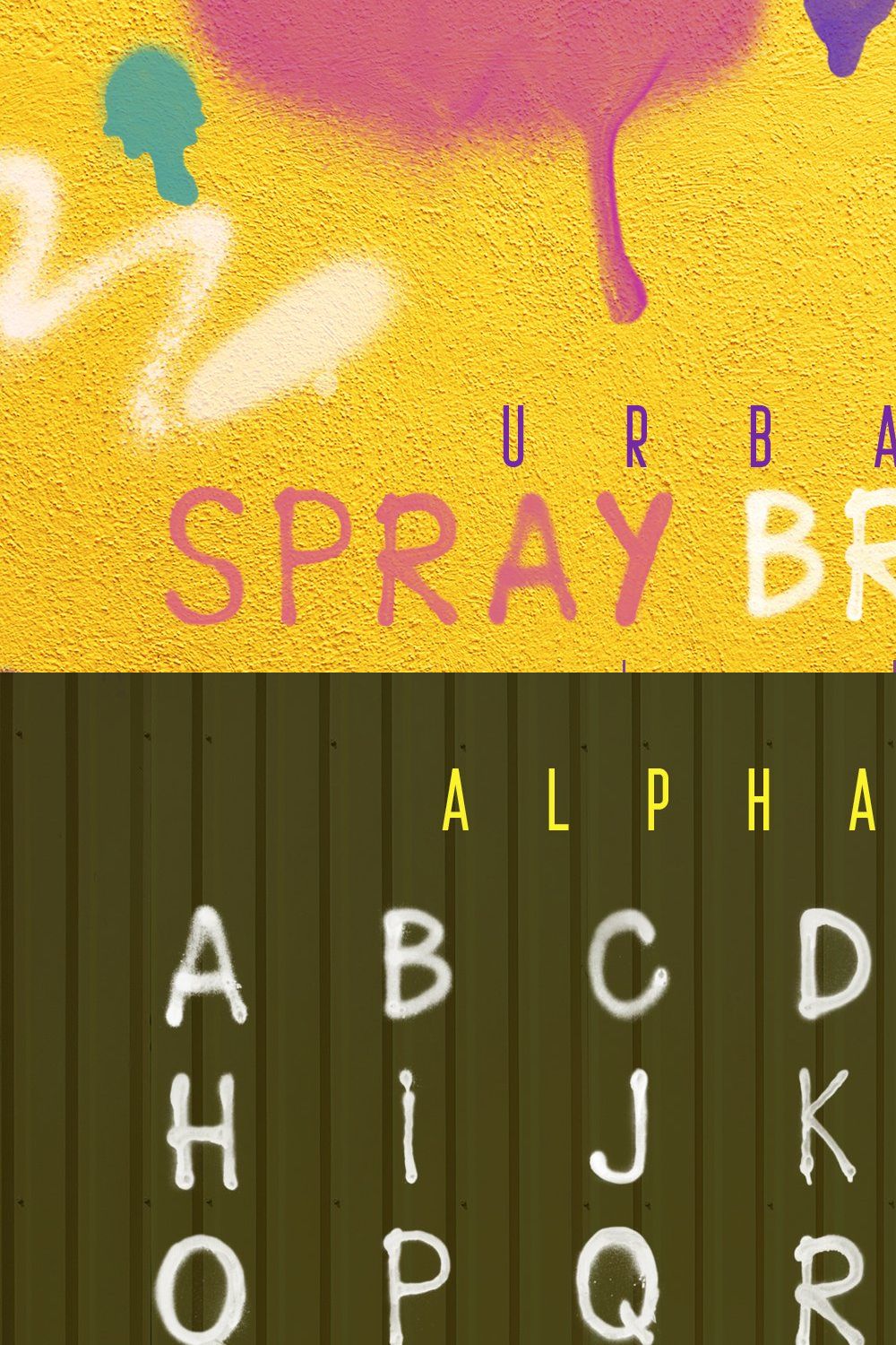 Procreate&Ph Urban Spray Brushes pinterest preview image.