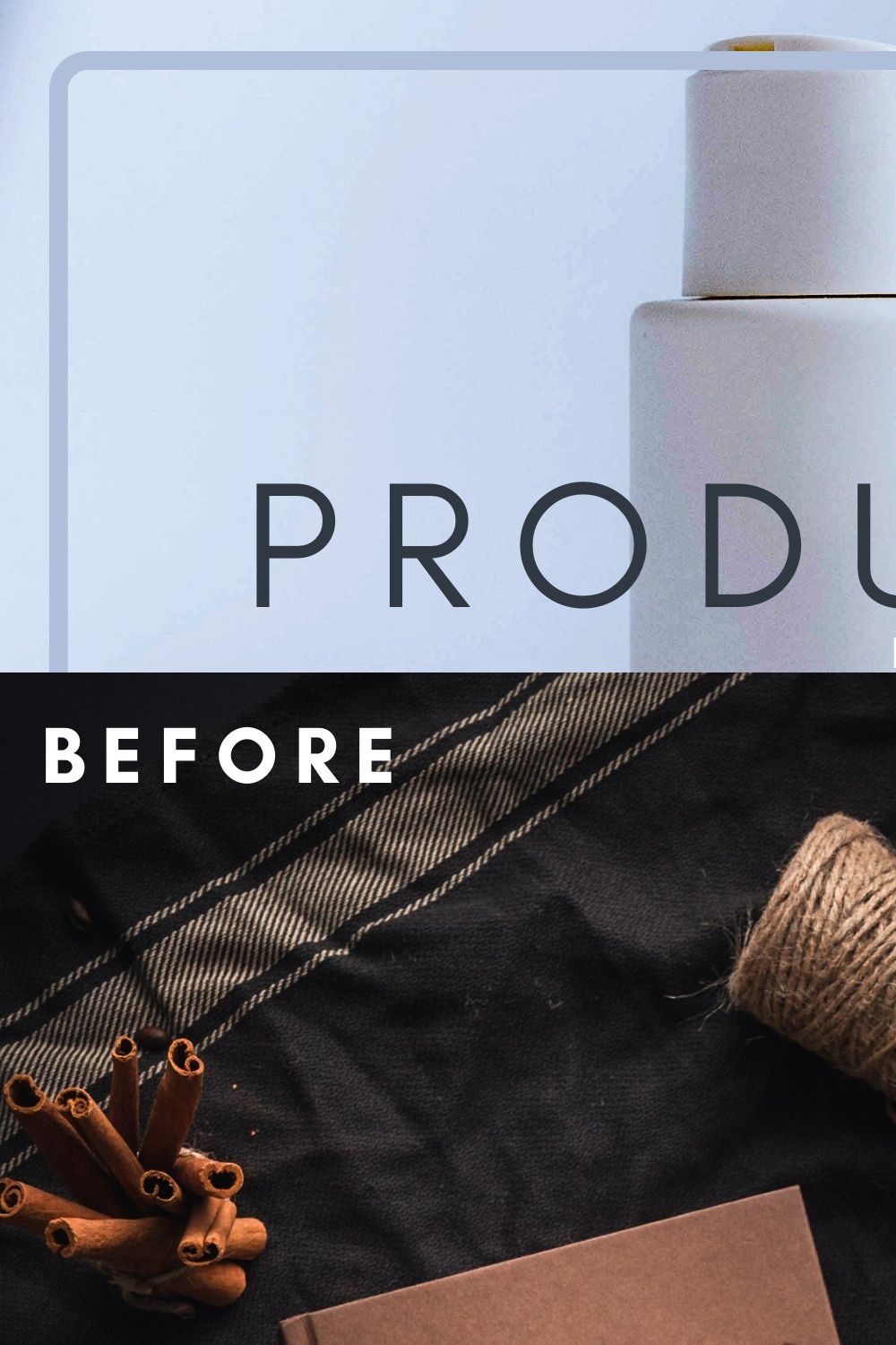 Product Photography Presets pinterest preview image.