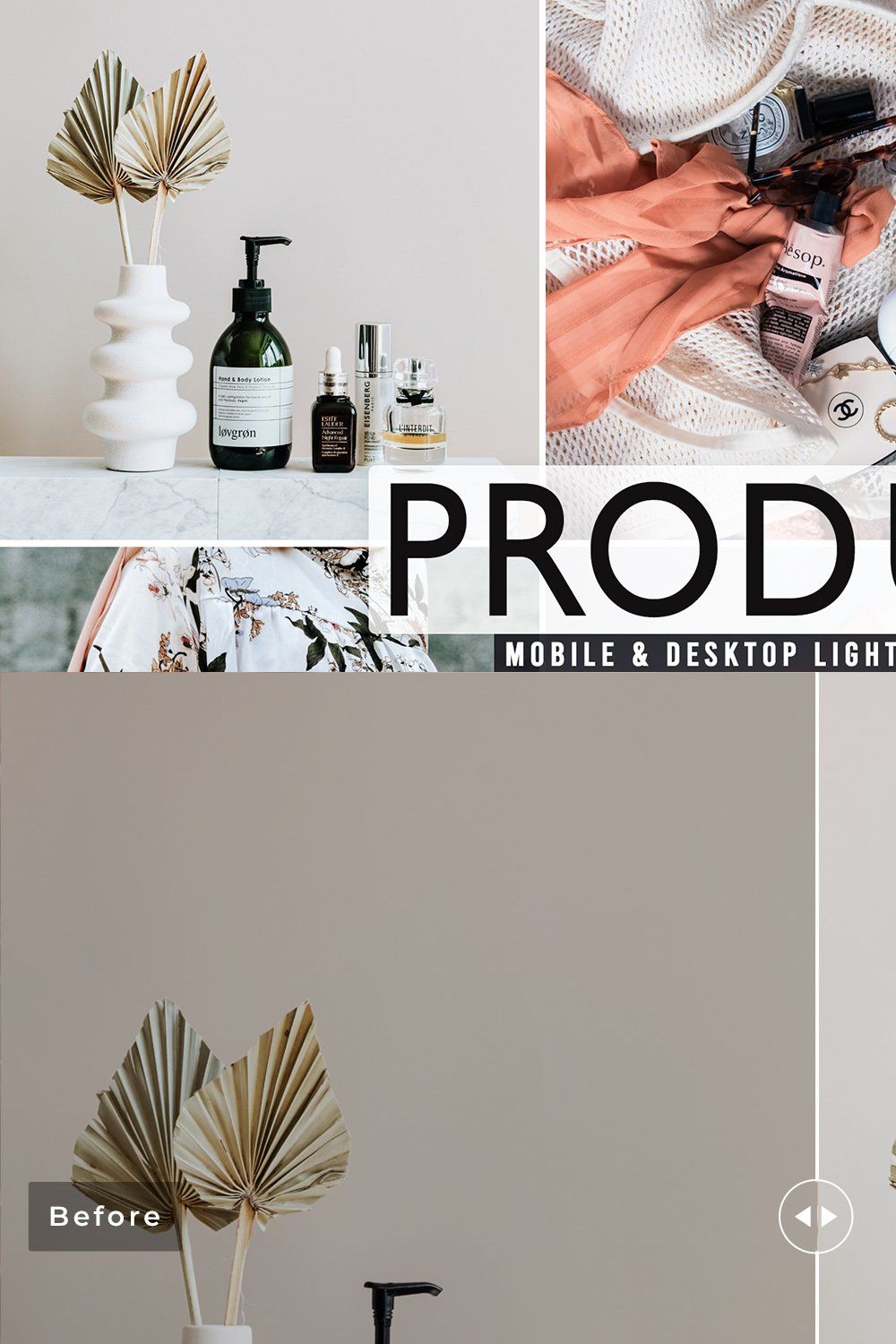 Product Pro Lightroom Presets pinterest preview image.