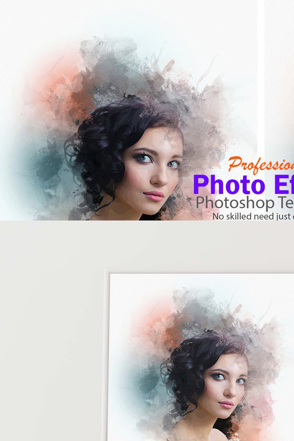Professional Photo Effect Template pinterest preview image.