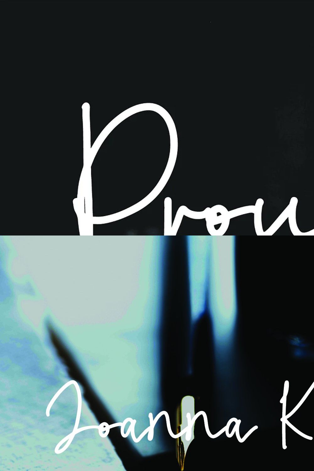 Proudly // Script Font pinterest preview image.