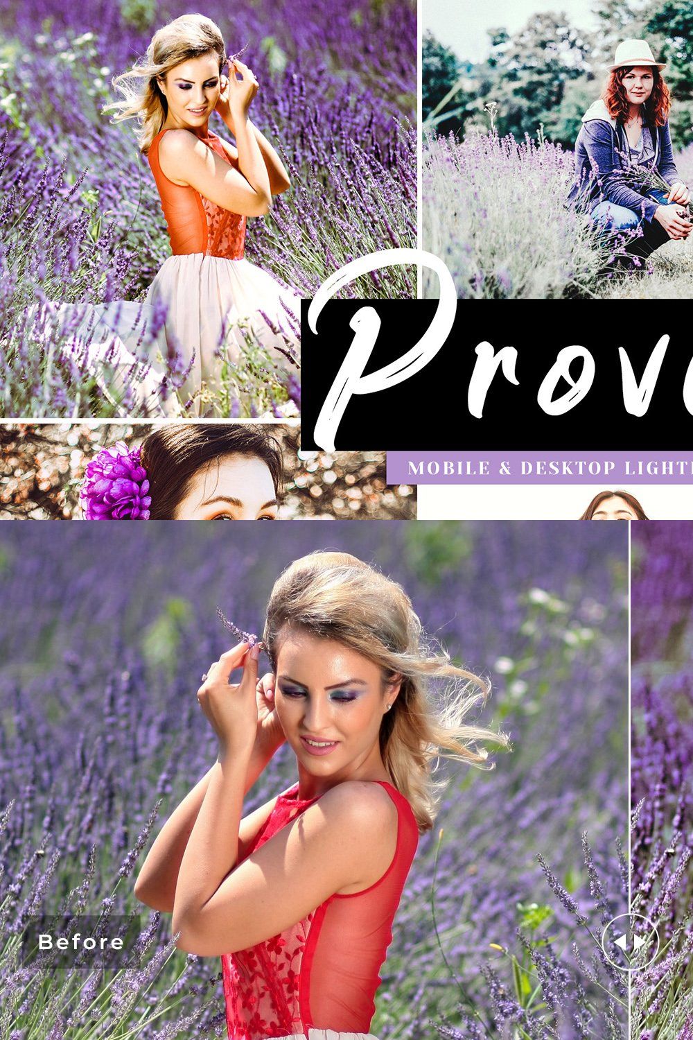 Provence Lightroom Presets Pack pinterest preview image.