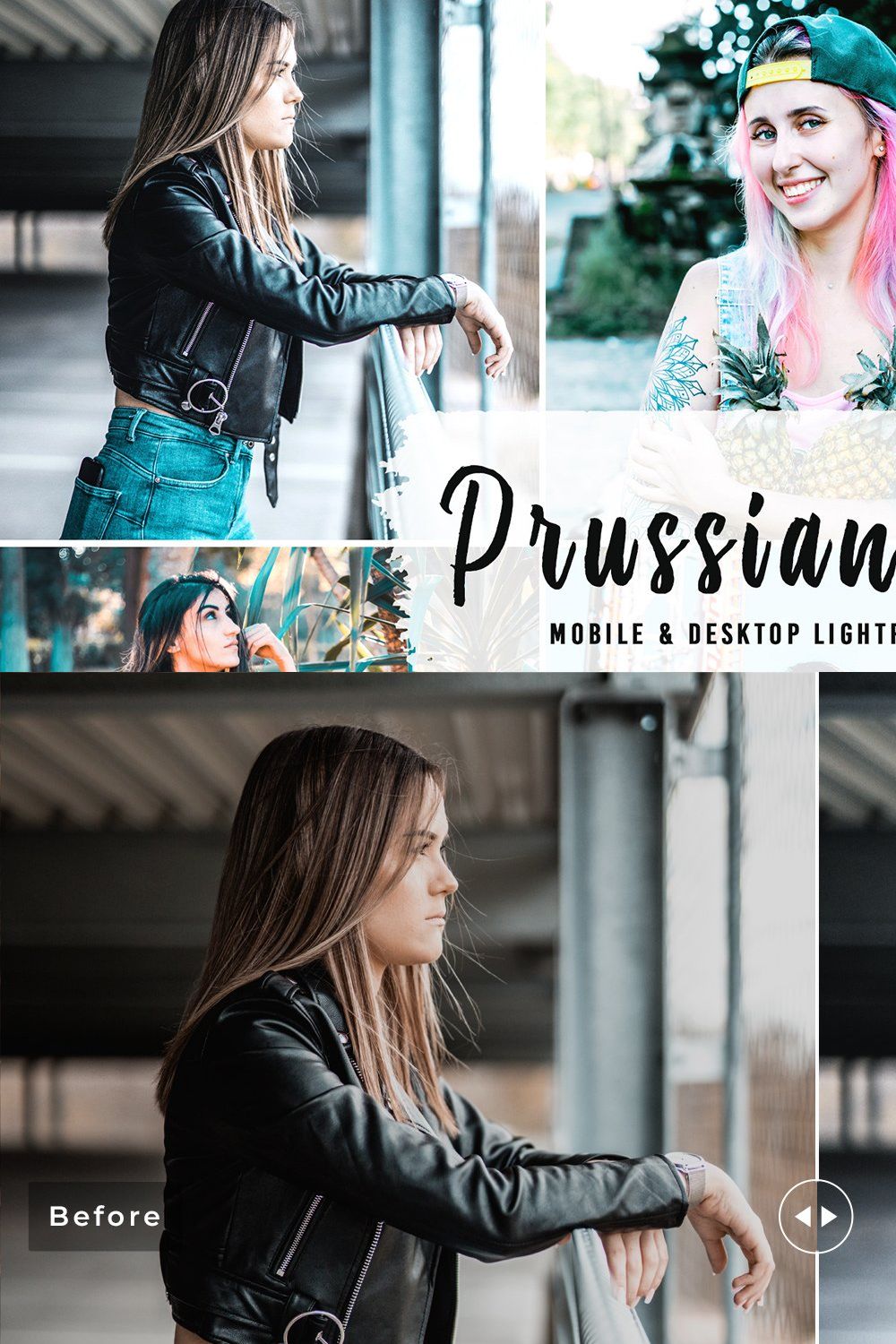 Prussian Blue Pro Lightroom Presets pinterest preview image.