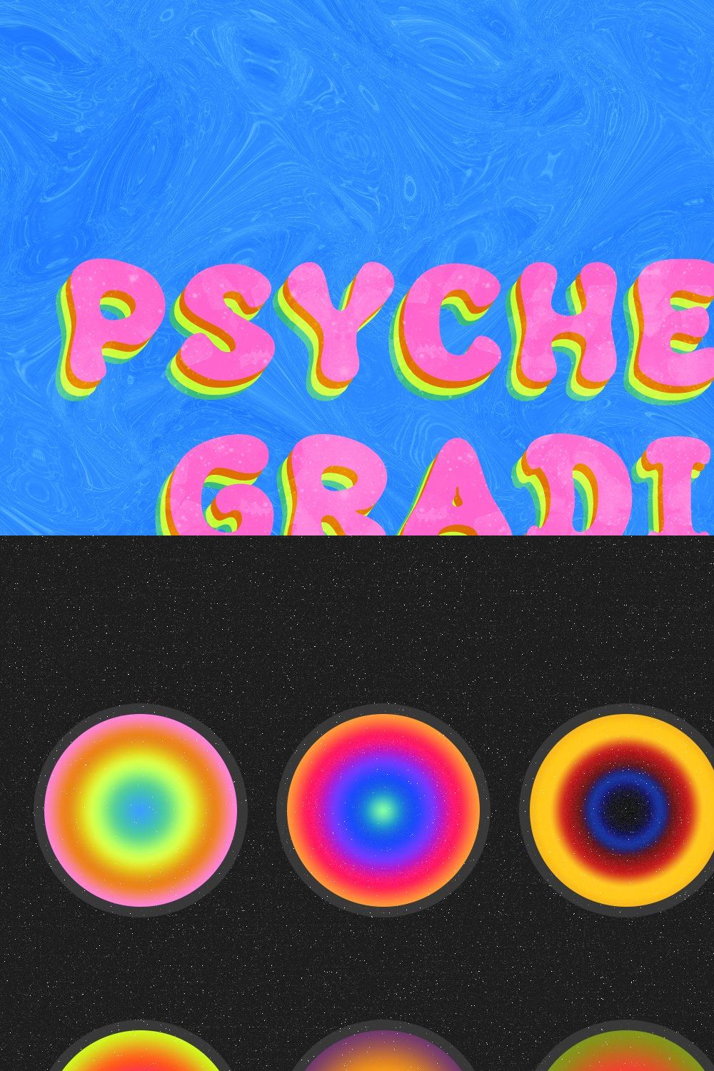 Psychedelic Gradients pinterest preview image.