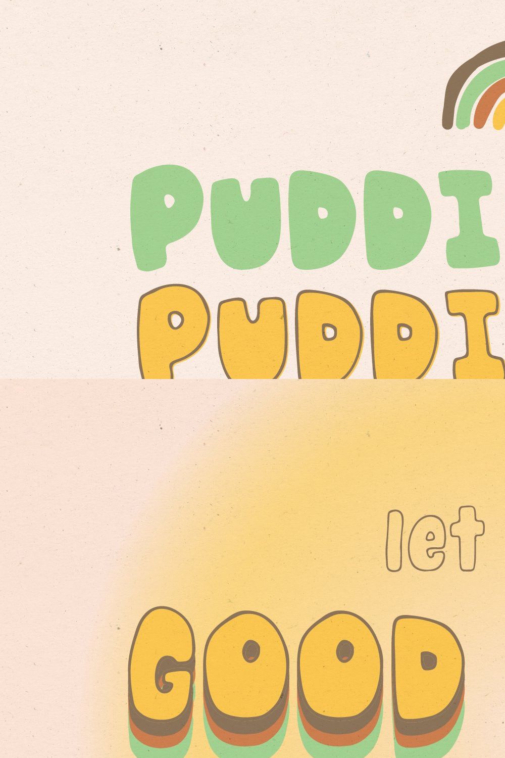 Pudding Pie Retro Font pinterest preview image.