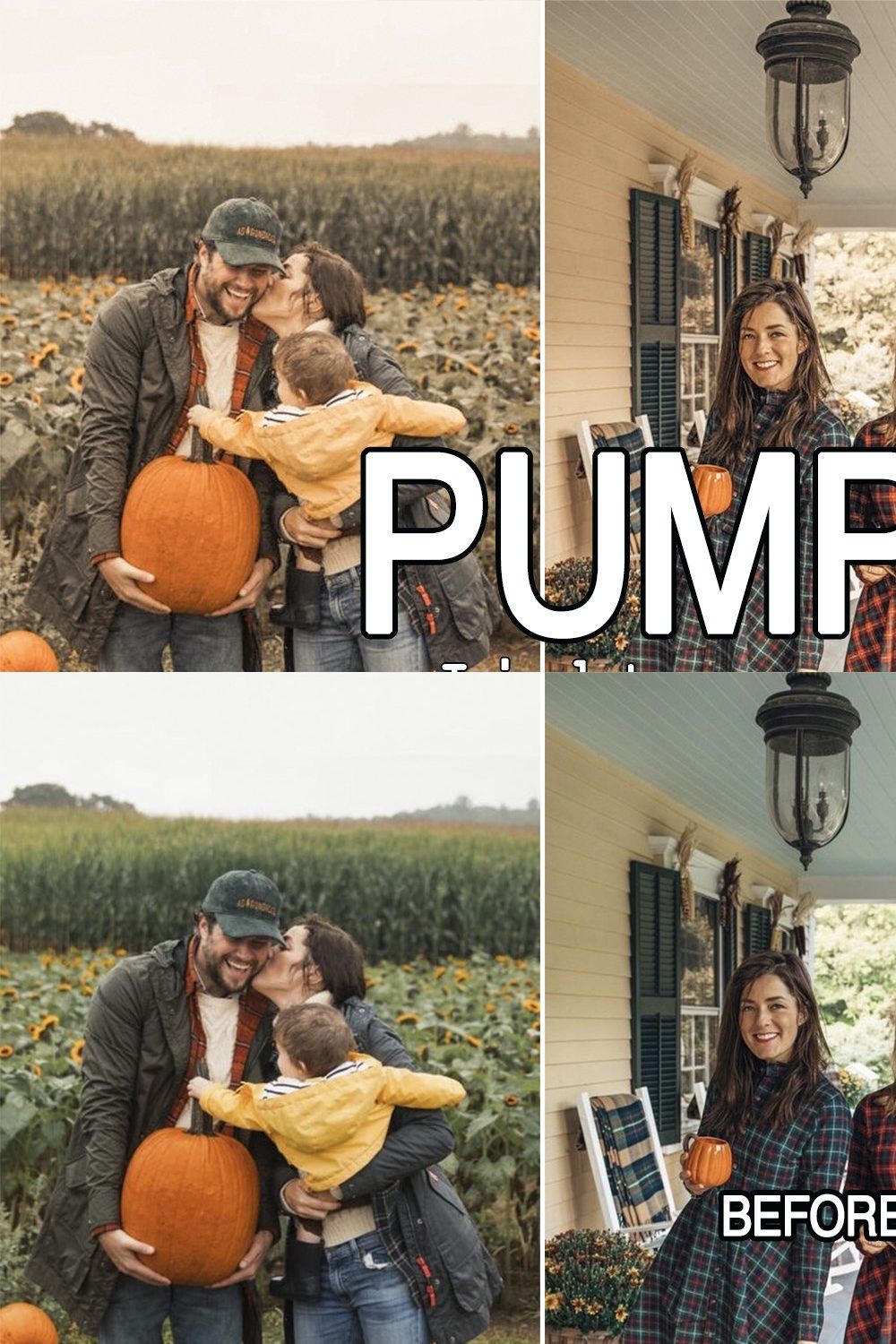 Pumpkin Lightroom Presets pinterest preview image.