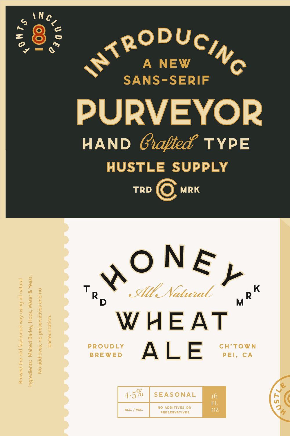 Purveyor - 8 Fonts Included pinterest preview image.