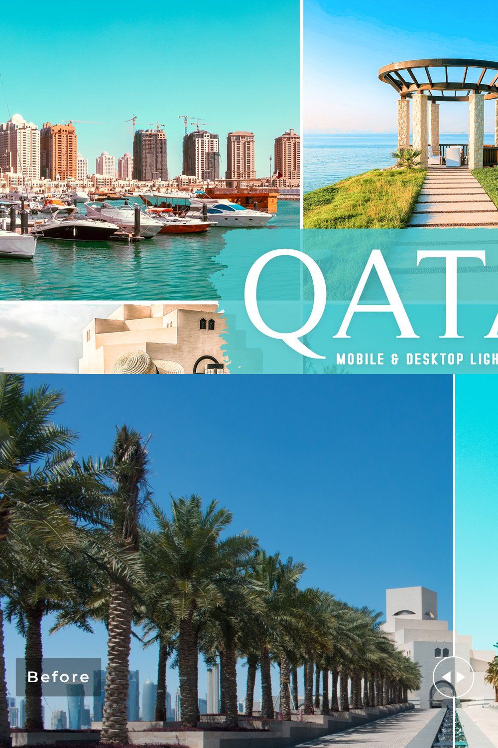 Qatar Pro Lightroom Presets pinterest preview image.