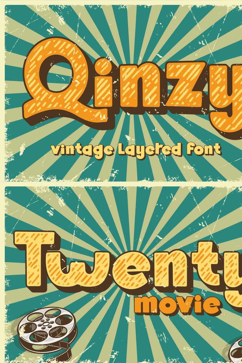 Qinzy - Vintage Font pinterest preview image.