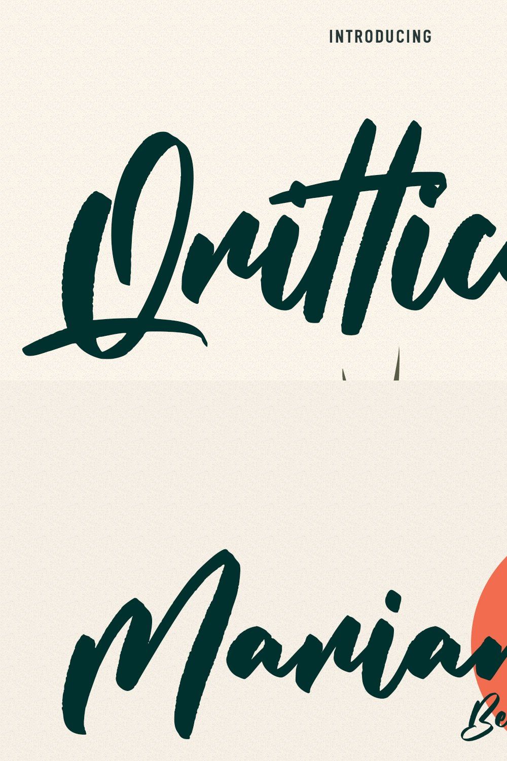 Qritticaly Marker Script Font pinterest preview image.