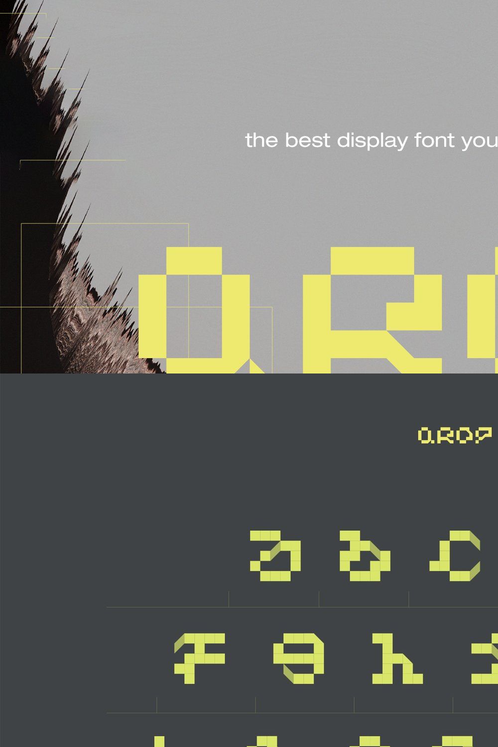 QROP, a cool display font pinterest preview image.
