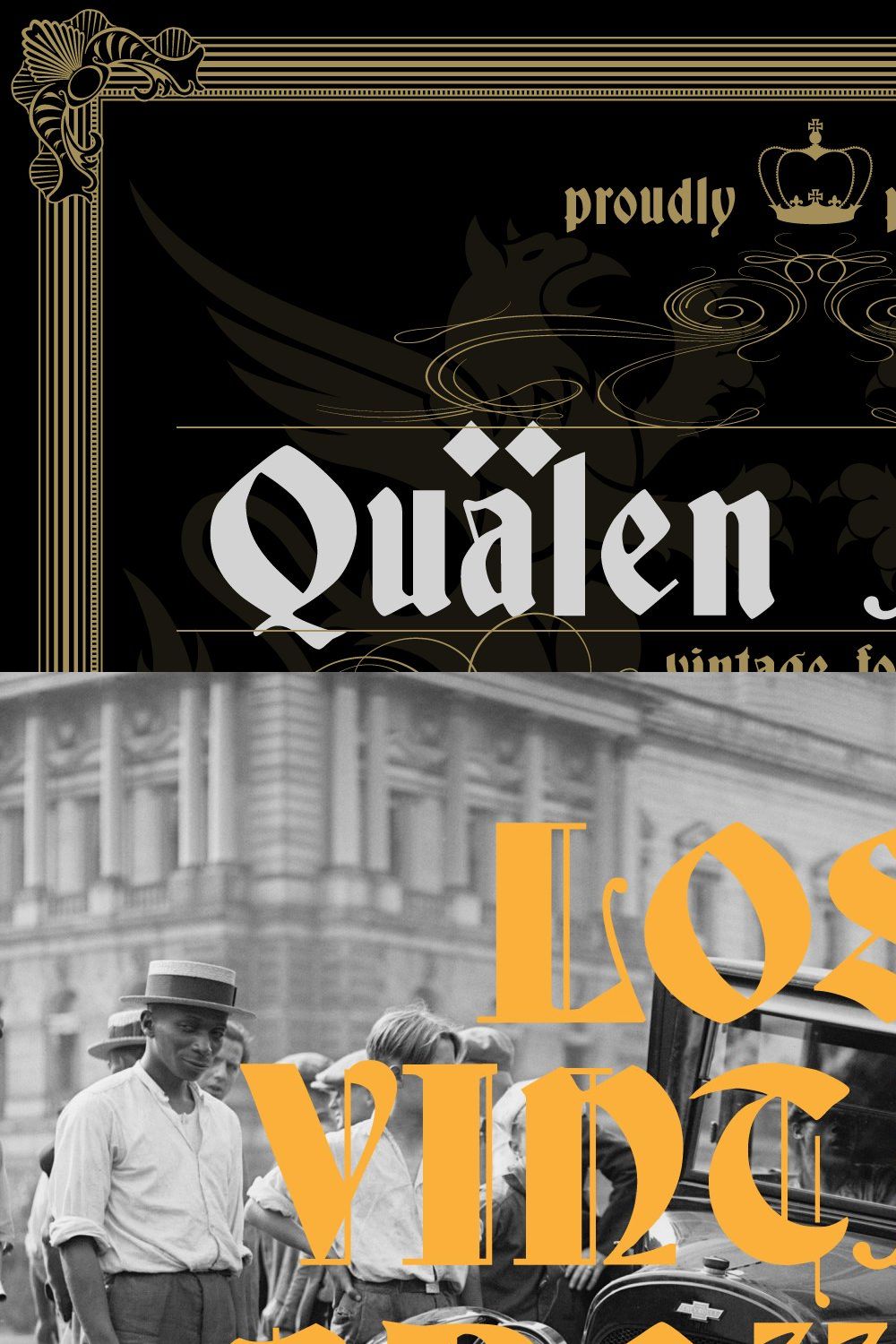 Qualen Aiglon - Vintage Font pinterest preview image.