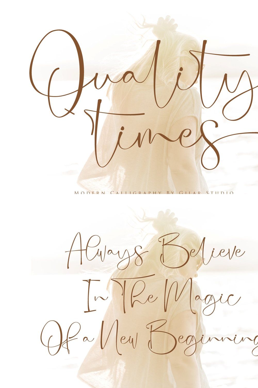 Quality Times | Modern Calligraphy pinterest preview image.