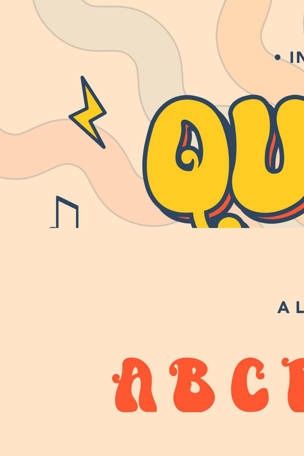 QueenMelody - Groovy Display Font pinterest preview image.