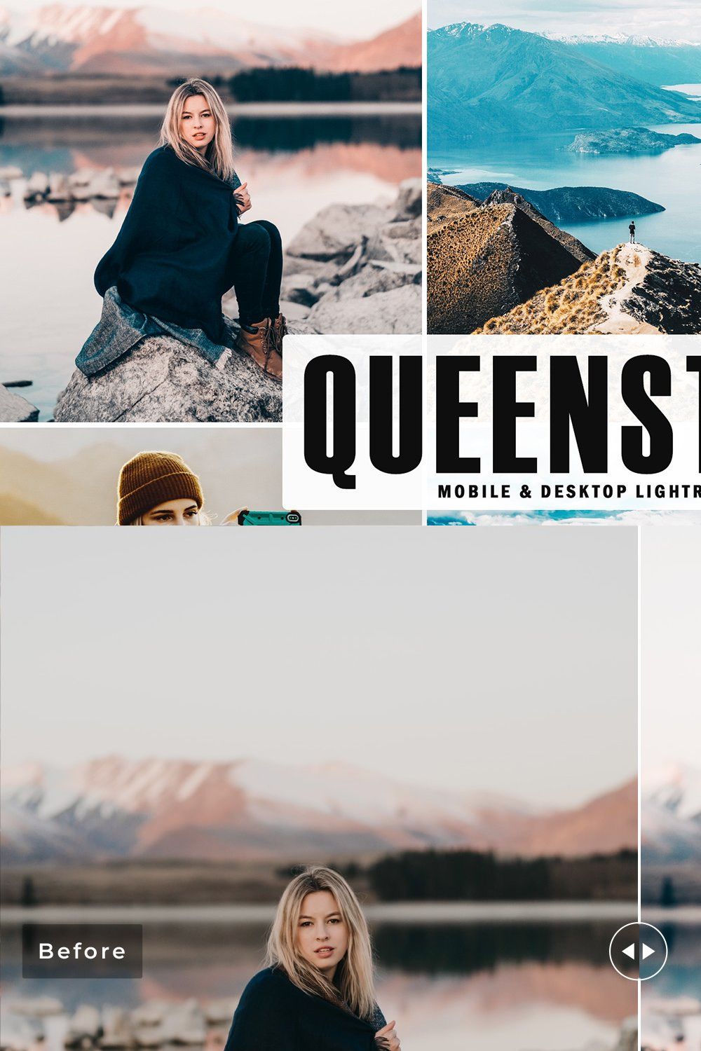 Queenstown Lightroom Presets Pack pinterest preview image.