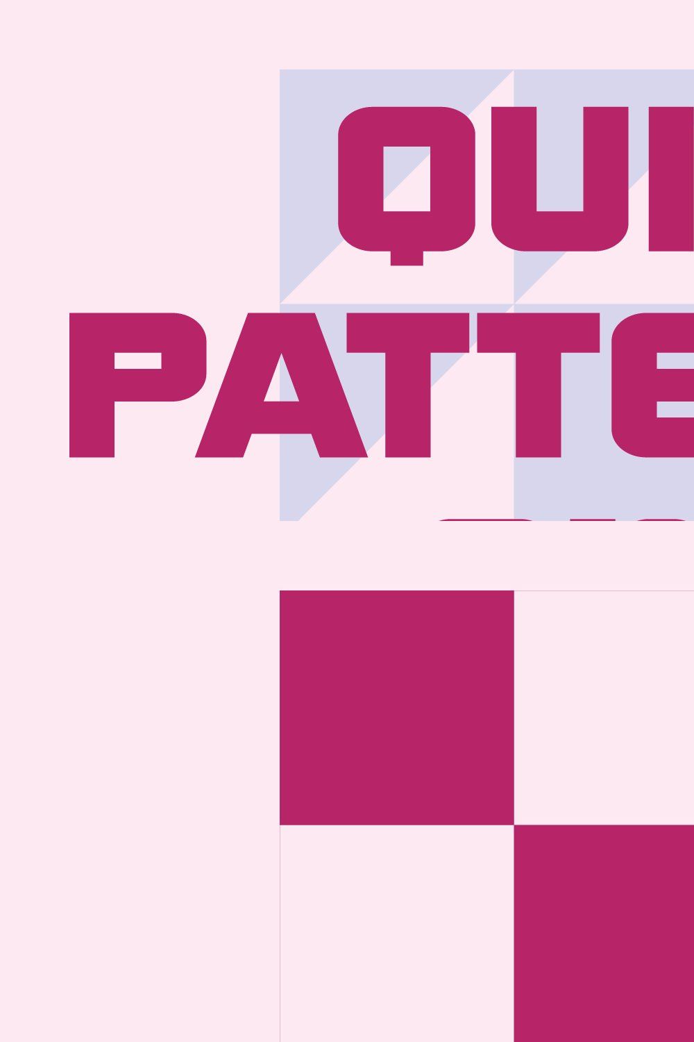 Quilt Patterns One Font pinterest preview image.