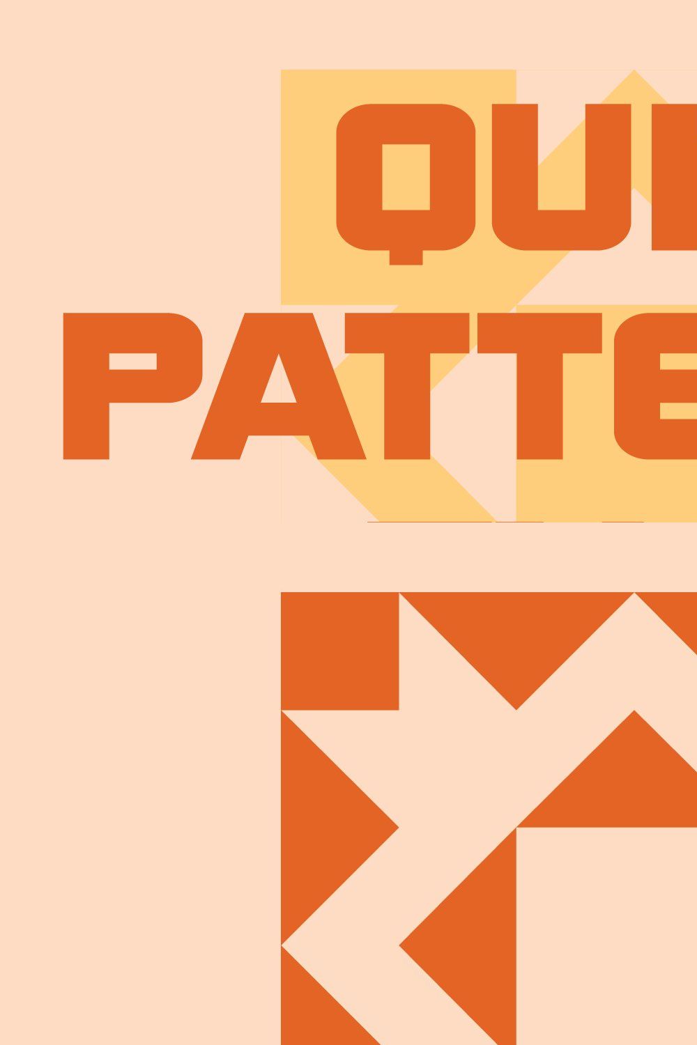 Quilt Patterns Two Font pinterest preview image.