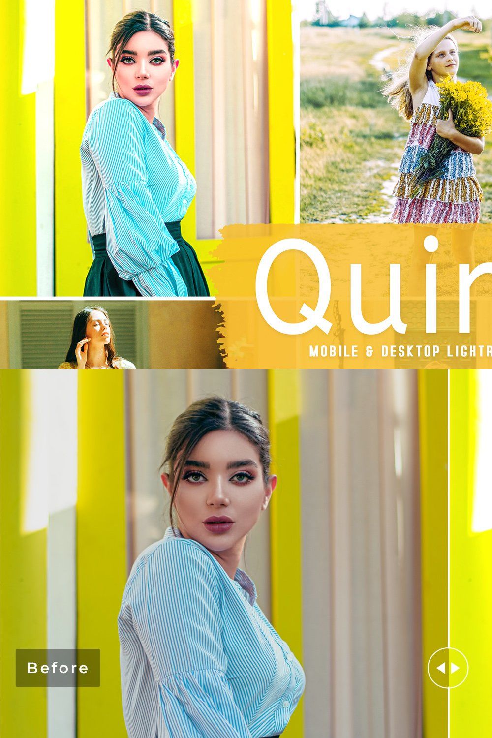 Quince Pro Lightroom Presets pinterest preview image.