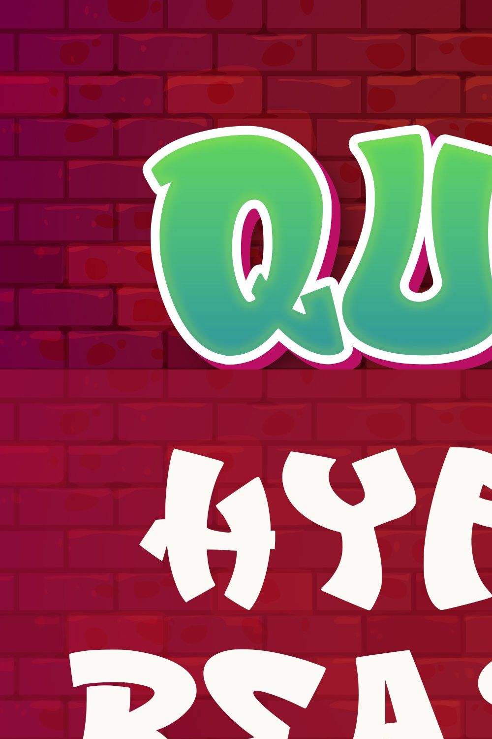 QuinnHype - Graffiti Display Font pinterest preview image.