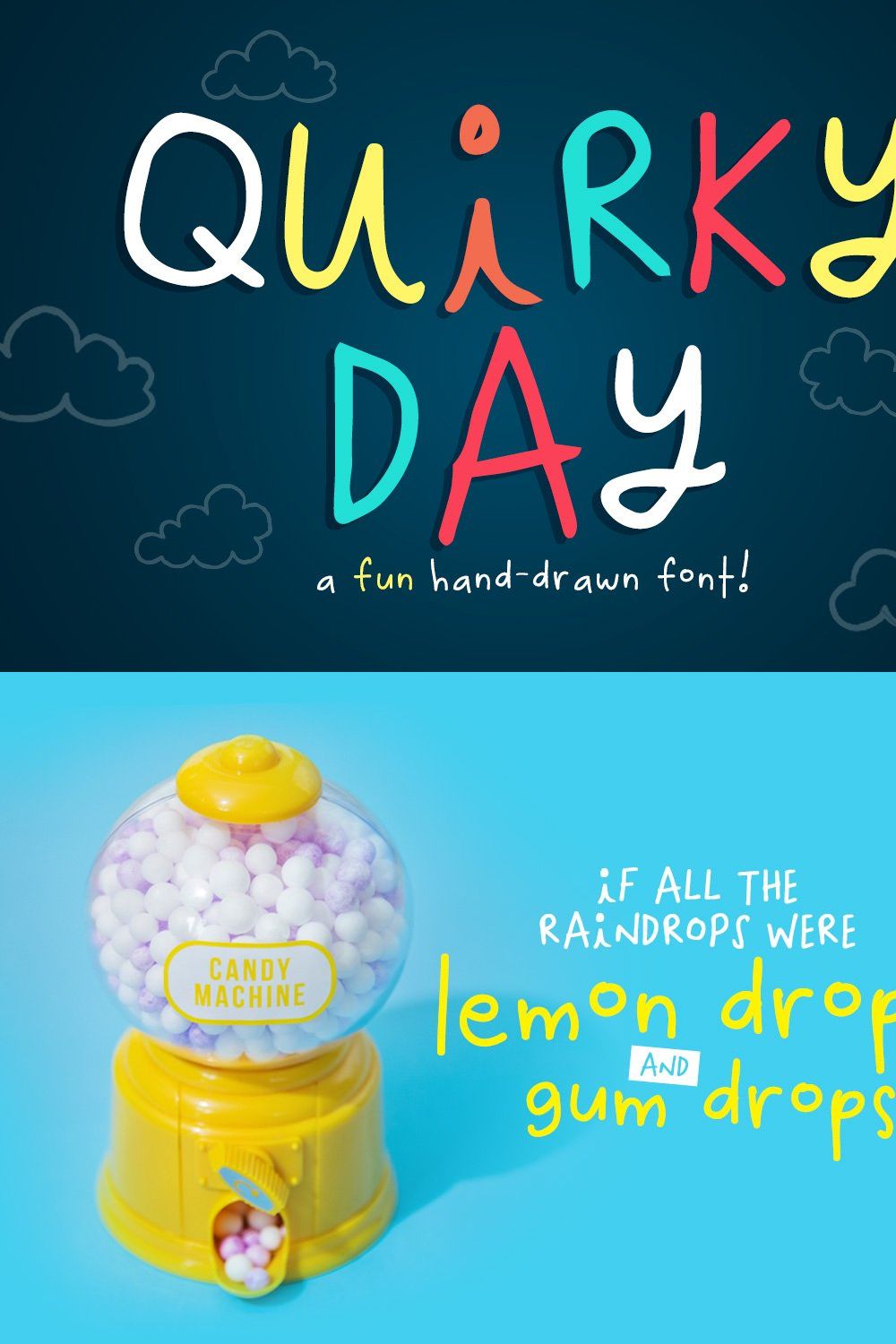 Quirky Day Font pinterest preview image.