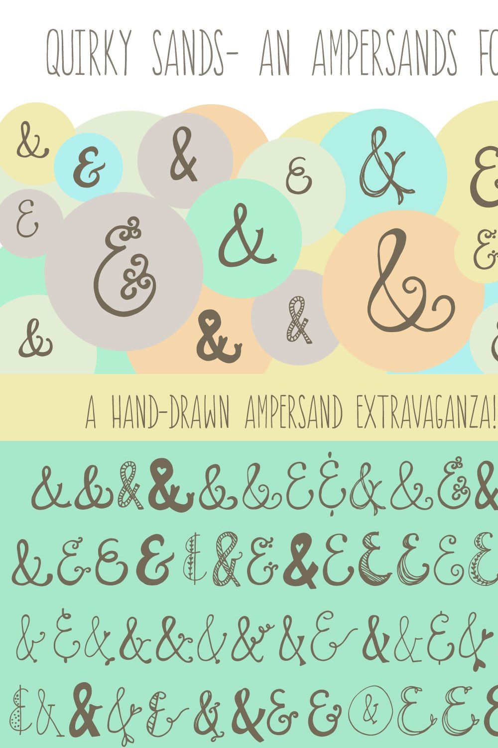 Quirky Sands- An Ampersand Font pinterest preview image.