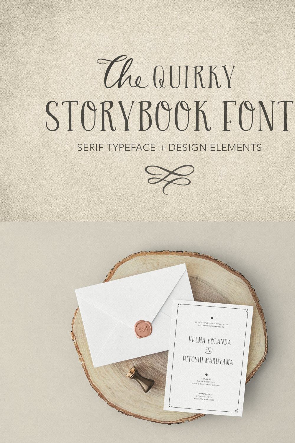 Quirky Storybook Font pinterest preview image.
