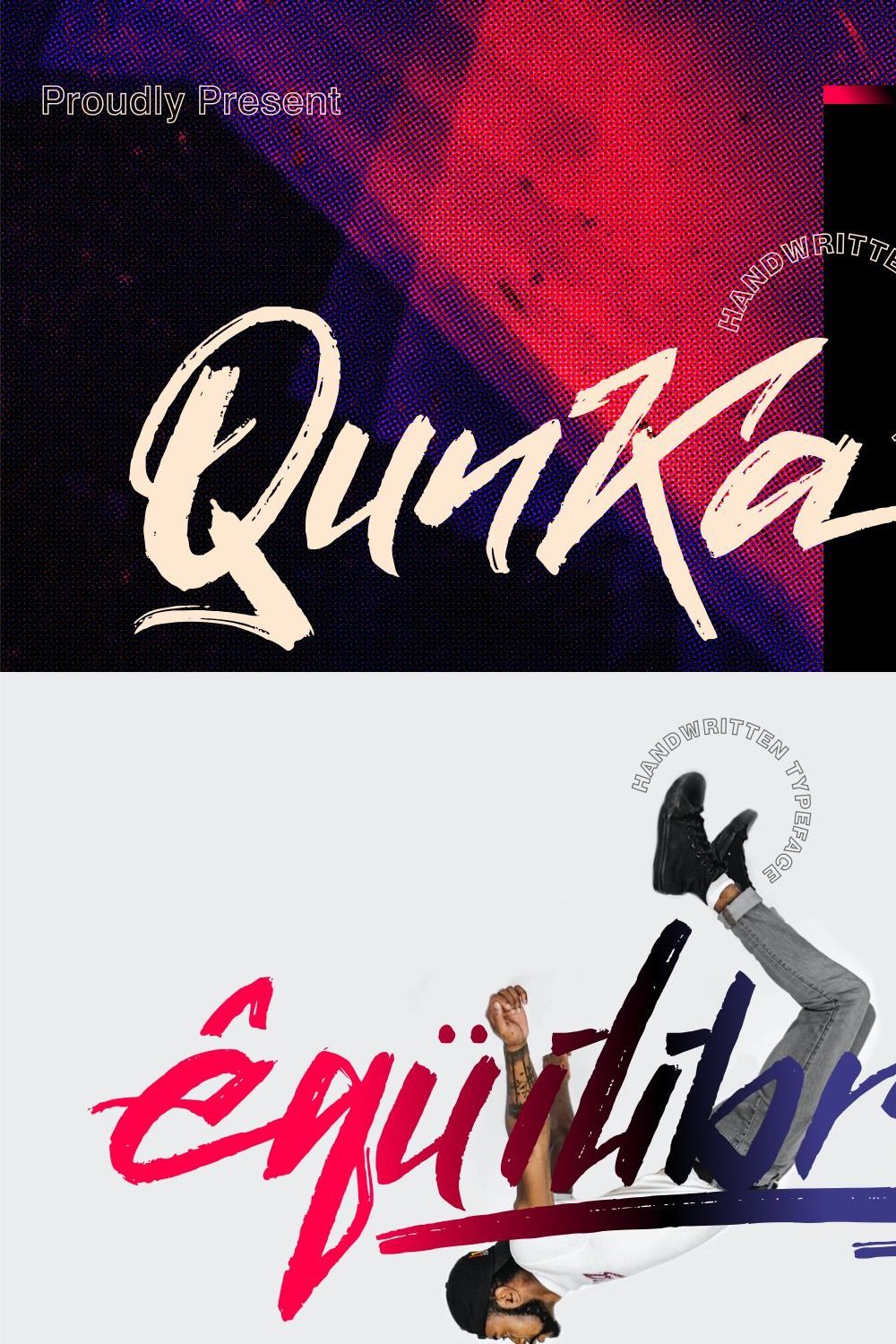 Qunka Font pinterest preview image.