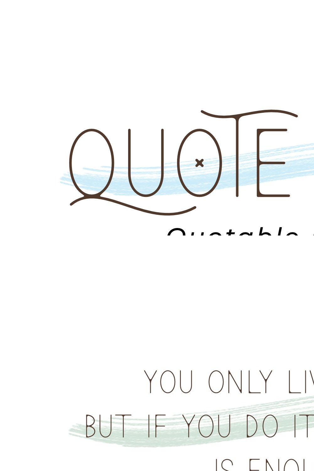 Quote Line Font pinterest preview image.