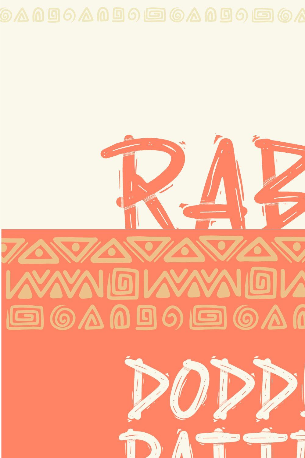 Rabsy: African pattern font pinterest preview image.