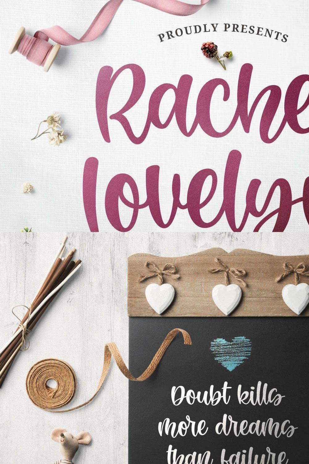 Rachel Lovelyn - Beautiful Script pinterest preview image.