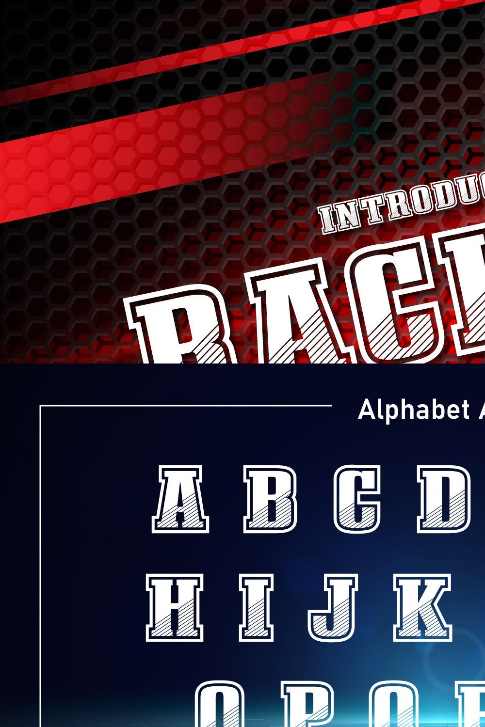 Racket Fonts pinterest preview image.