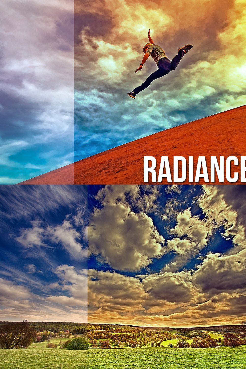 Radiance 2 - HDR PS Action pinterest preview image.