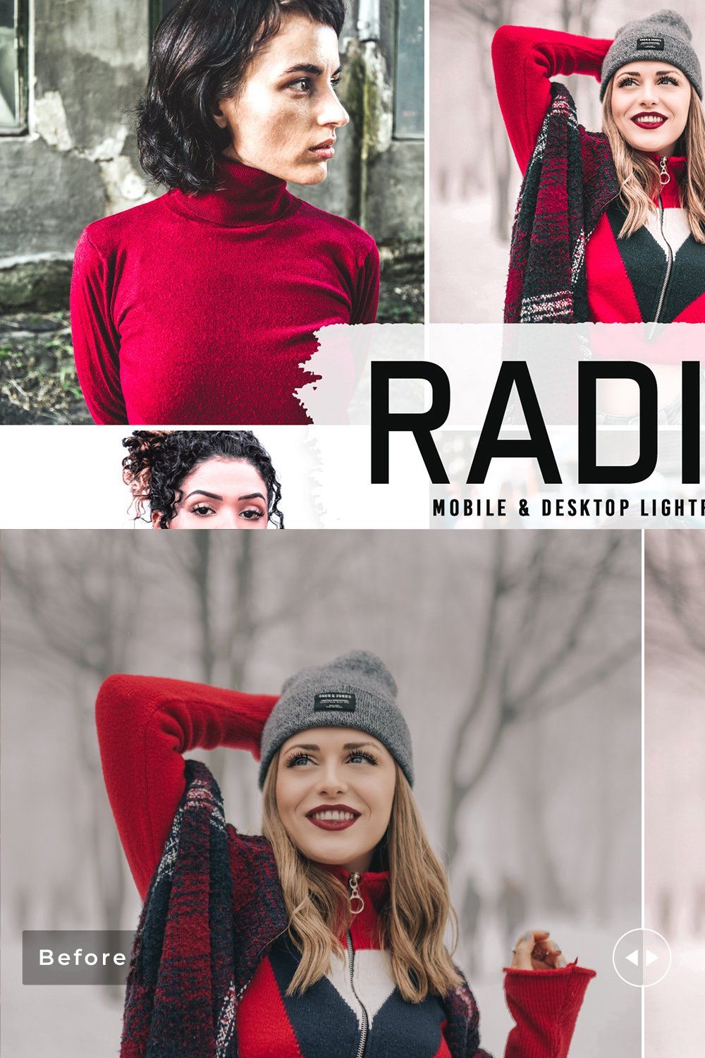 Radish Pro Lightroom Presets pinterest preview image.