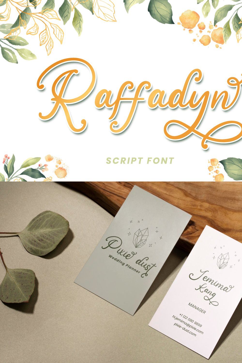 Raffadyn - Wedding Font pinterest preview image.