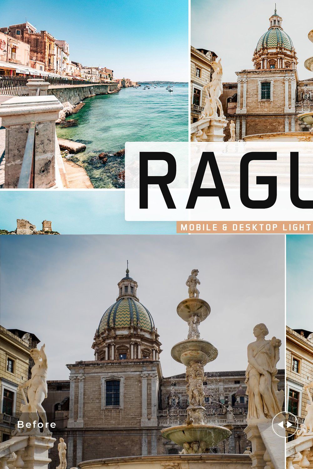 Ragusa Lightroom Presets Pack pinterest preview image.