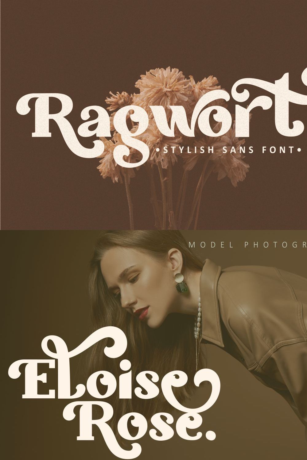 Ragwort - Stylish Sans Font pinterest preview image.