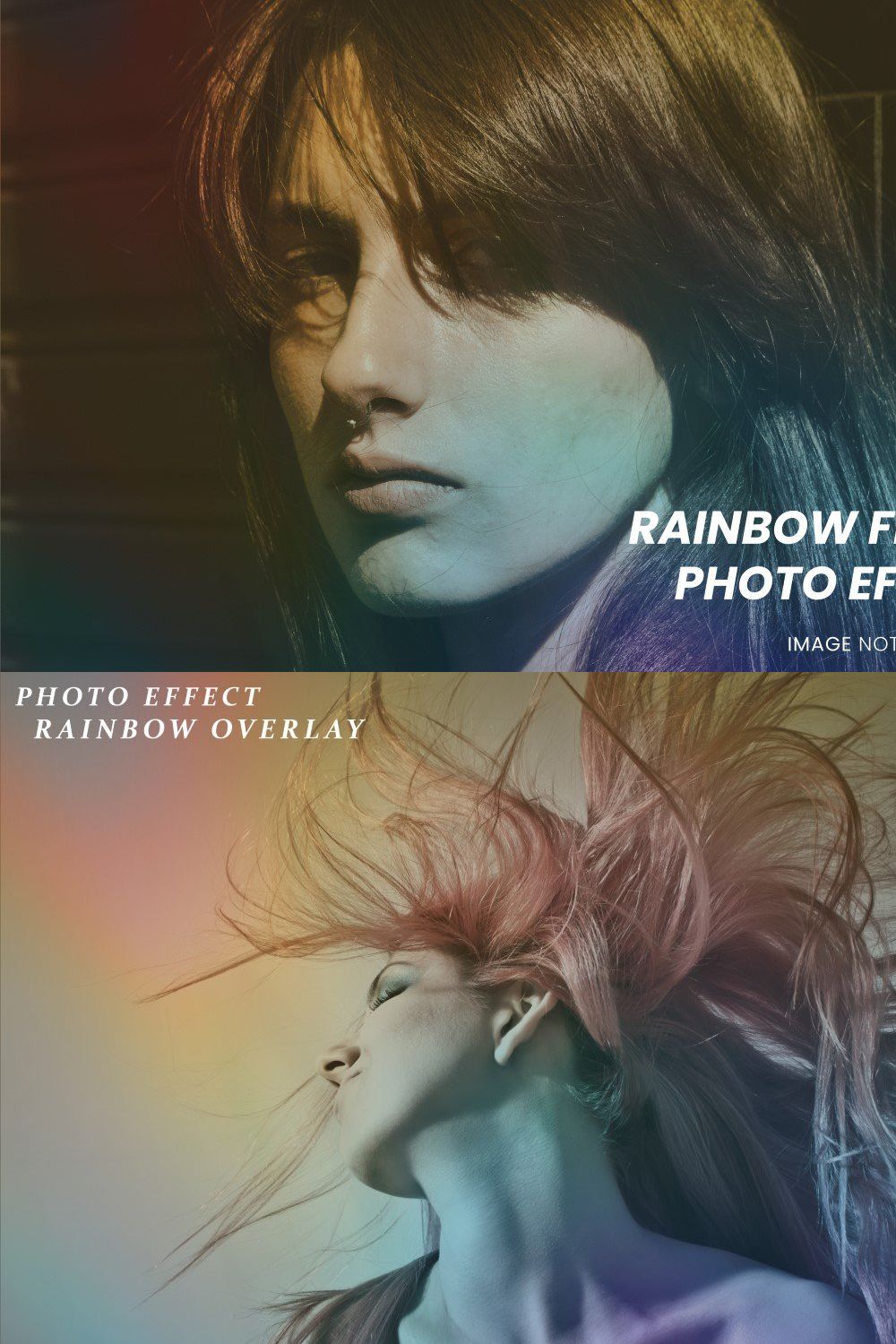 Rainbow Filter Photo Effect pinterest preview image.