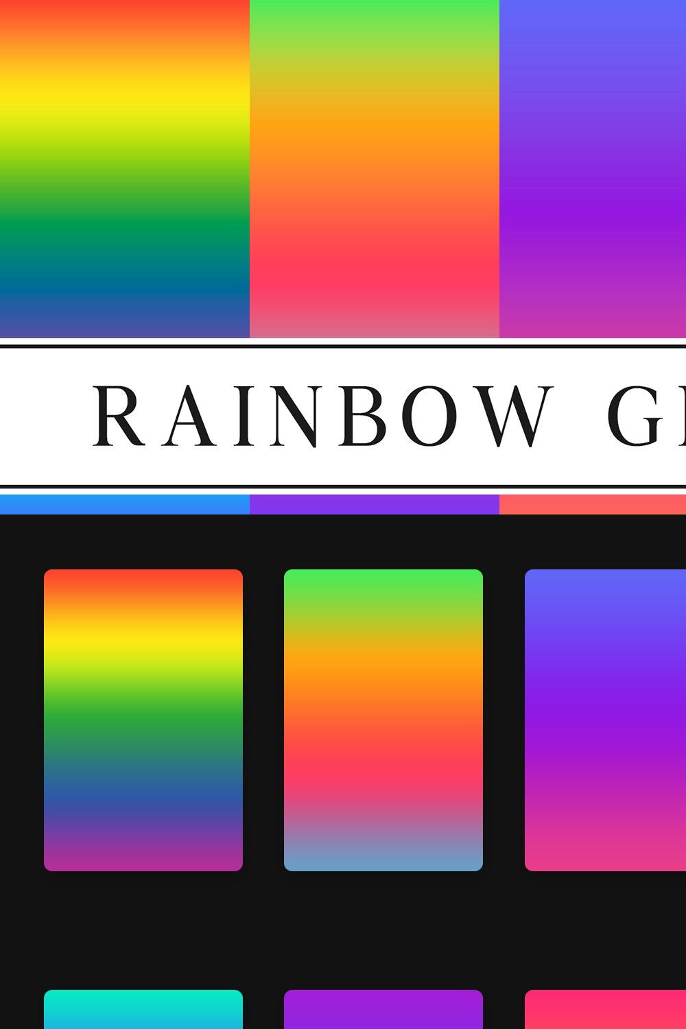 Rainbow Gradients pinterest preview image.