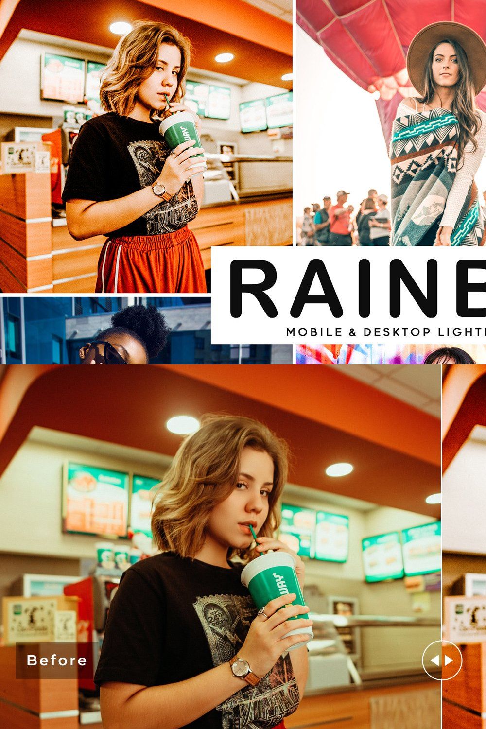 Rainbow Lightroom Presets Pack pinterest preview image.